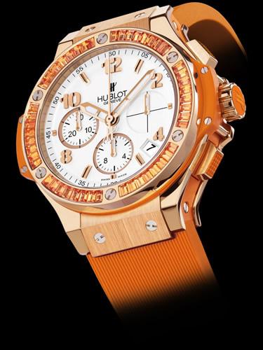 Hublot Safiros Naranjas correa caucho naranja